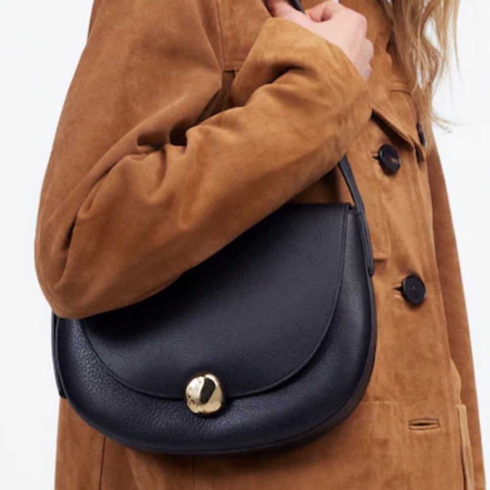 Madewell Black Leather Shoulder Bag